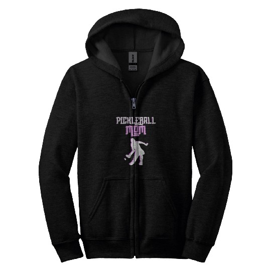 Sport Pickleball Pickleball Mom white Light Pink Mothers Day Gift for Mom Zip Hoodies