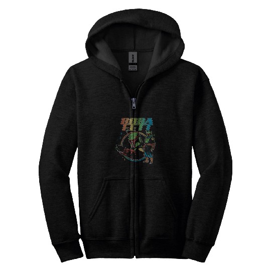 Book Fun Star Wars The Book Of Boba Fett Rainbow Logo Zip Hoodies