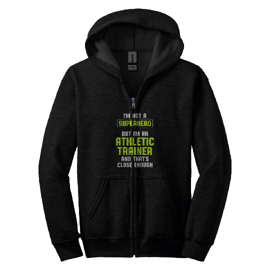 Athletic Trainer Gym Coachs Hero Wellness Coaching Zip Hoodies