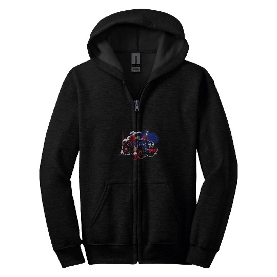 Tractor Fun driving 4th of July tractor pulling or tractor pulling 1 Zip Hoodies