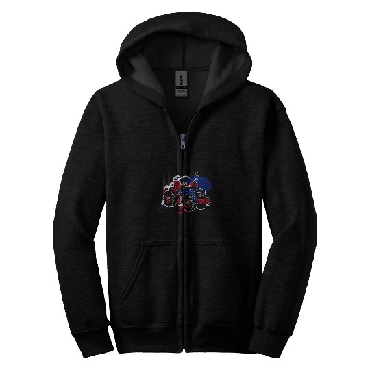 Tractor Fun driving 4th of July tractor pulling or tractor pulling 1 Zip Hoodies