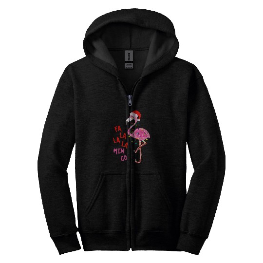 Flamingo Pet Fa La La La mingo Flamingo for Christmas xmass 10 Zip Hoodies