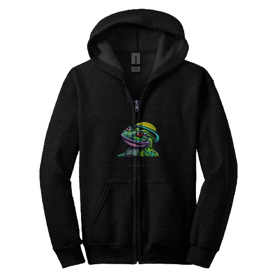 Frog Pet joking Frog Amphibia Zip Hoodies