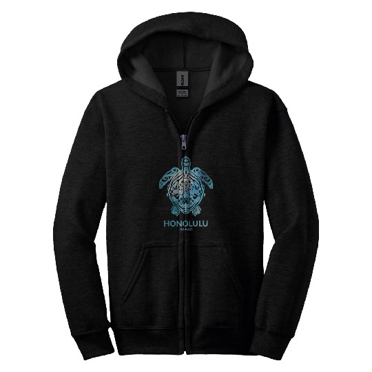 Turtle Pet Honolulu Sea Turtle Ocean Souvenir Zip Hoodies