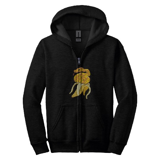Python Pet Banana Ball Python Snake Reptile Herpetologist Ophiology Zip Hoodies