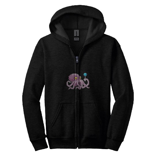 Octopus Pet Lollipop Zip Hoodies