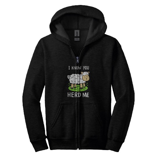 Sheep Pet Lamb Farmer Zip Hoodies