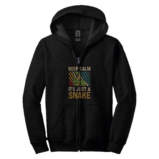 Snake Pet Keep Calm Its Just A Snake Reptile Skin Snakeskin Snake Mom Zip Hoodies