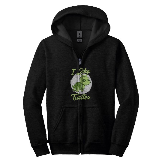 Turtle Pet I like Turtles Tortoise Sea Animal Funny 15 Zip Hoodies