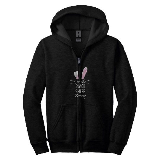 Sheep Pet Im The Black Sheep Bunny Matching Family Easter Party Zip Hoodies
