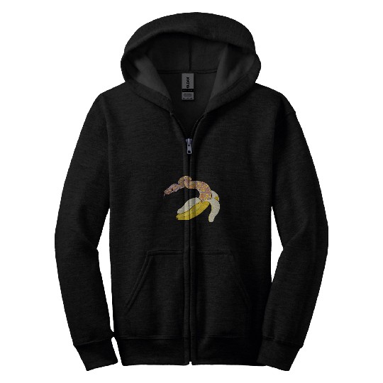 Python Pet Banana Ball Python Snake Reptile Herpetologist Ophiology 1 Zip Hoodies