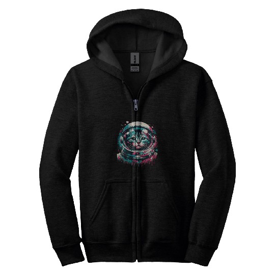 Astronaut Job Funny Space Cat Mom Cat Dad Men Women Kids Astronaut Space 8 Zip Hoodies