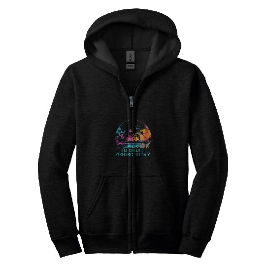 Fishing Fun Multi Fishing Today Hunting Hobby Hunter Pastime Fisherman 10 Zip Hoodies