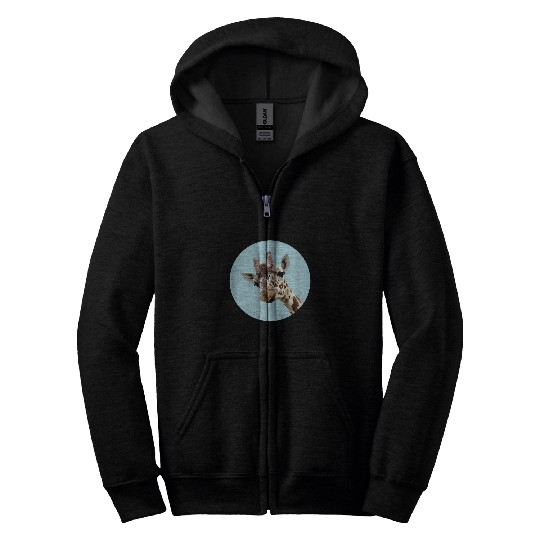 Giraffe Pet Face Zip Hoodies