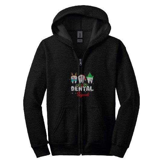 dentists Job Christmas Dental Squad Zip Hoodies