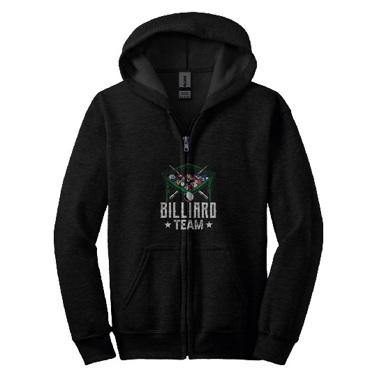 Sport Billiard Team Lover Player Pool Billard Zip Hoodies