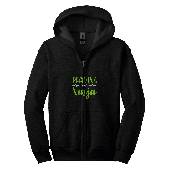 Book Fun Teacher education school principal student reading ninja Zip Hoodies