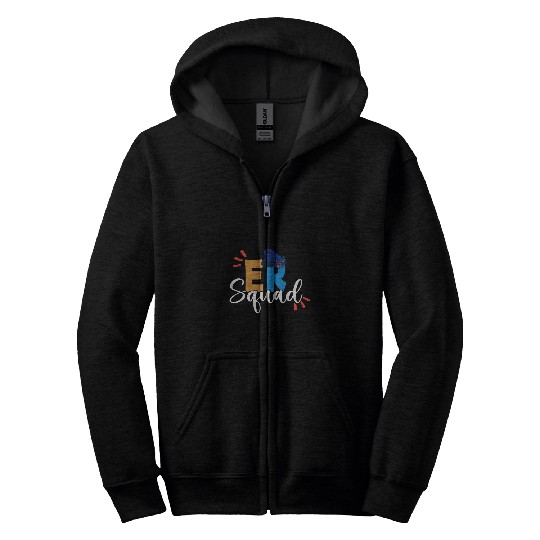 Police Job ER Squad Police Officer For Cop Law Enforcement Men Women Zip Hoodies