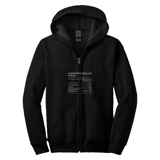 Woodworker Job Carpenter Hollow Pennsylvania Proud Nutrition Facts Zip Hoodies