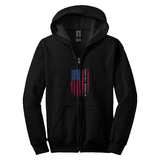 Postal Worker Job Proud Postal Worker Postmaster US Post Service Memorial Day Zip Hoodies