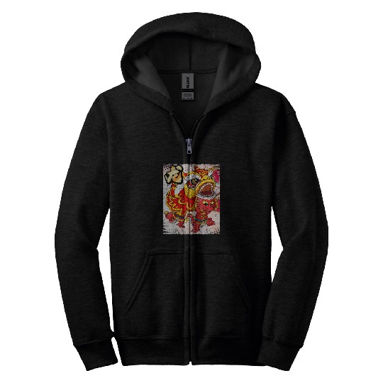 Dragon Pet Lunar New Year 1 Zip Hoodies
