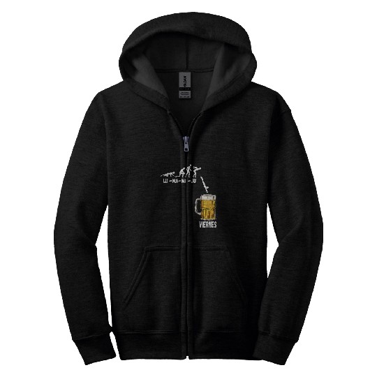 Beer Fun Monday Tuesday Wednesday Thursday Friday Beer Zip Hoodies