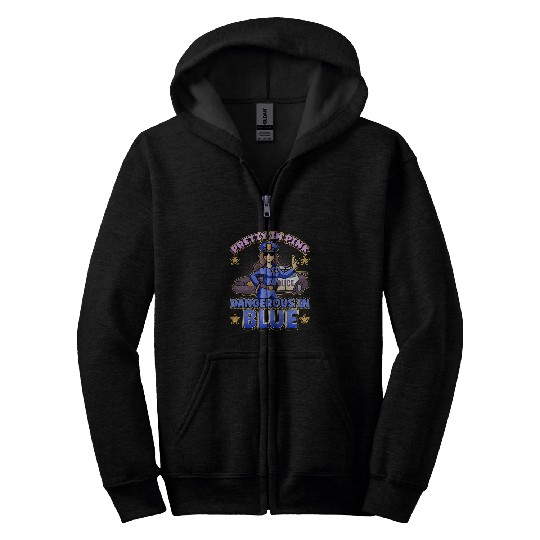 Police Job Law Enforcement Design for a Female Police Officer Zip Hoodies