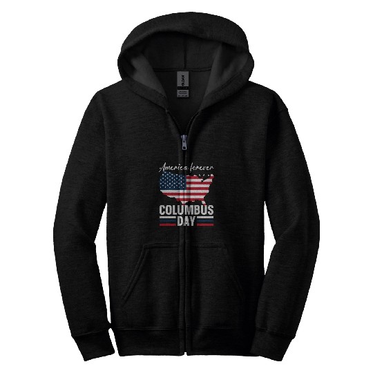 1492 Christopher Columbus Day 14 Zip Hoodies