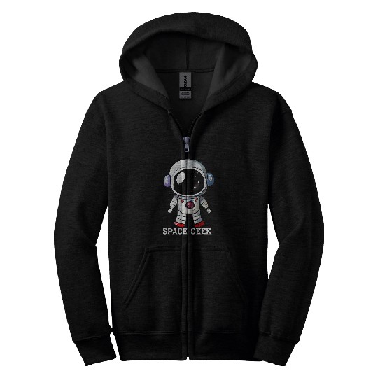 Space Geek Future Astronaut Exploration Explorer Astronomy Zip Hoodies