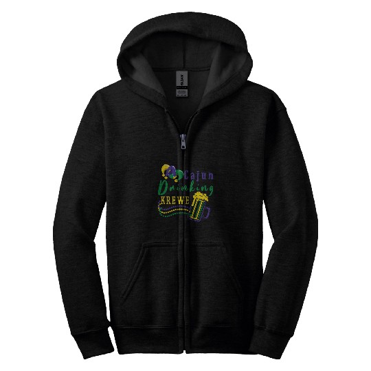 Beer Fun Mardi Gras Cajun Drinking Krewe Beer Mug Novelty Costume Zip Hoodies