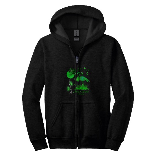 Flamingo Faith Hope Love Childhood Depression Awareness Zip Hoodies