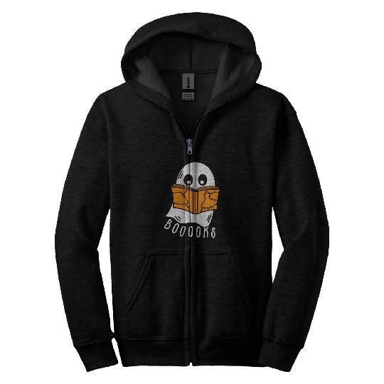 Book Fun Booooks Halloween s Cute ghosts Book Teacher Reading 1 Zip Hoodies