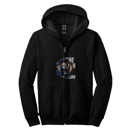 Lion Pet Jesus Lion of Judah Christian Faith Zip Hoodies