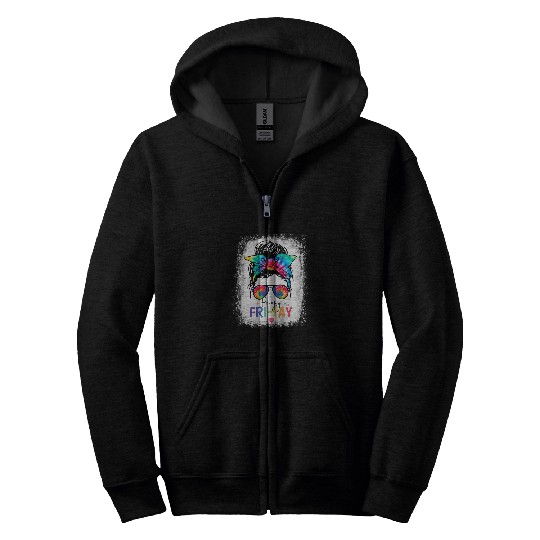 Happy FriYay Friday Funny Teacher Life Happy Friday 1 Zip Hoodies