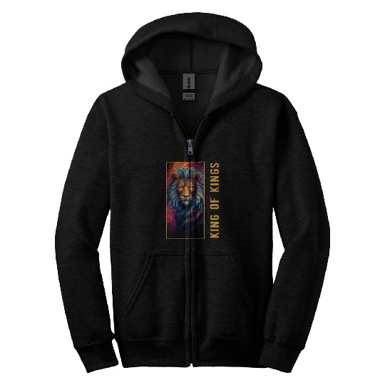 Lion Pet Jesus Lion of Judah Christain Christ is King Faith 1 Zip Hoodies