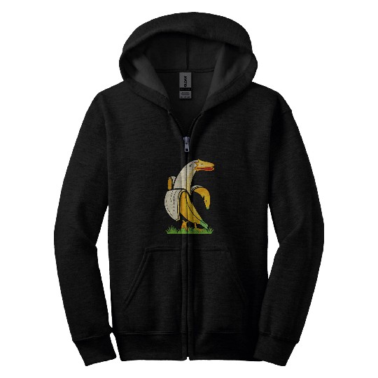 Duck Pet Funny Banana Duck Design Ducks Lovers Outfit Duck Zip Hoodies