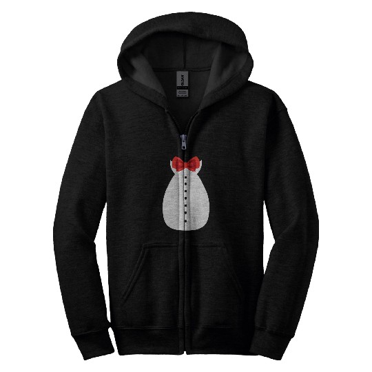 Penguin Pet Costume Tuxedo Halloween 2 Zip Hoodies