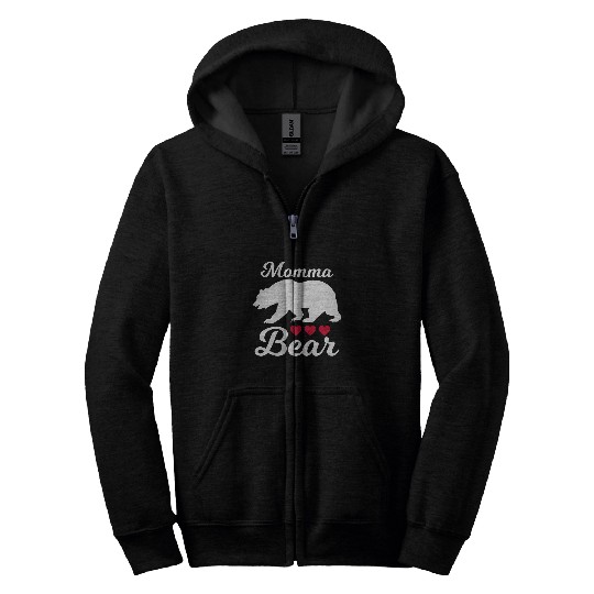 Bear Pet Momma bear beautiful family graphic design Zip Hoodies