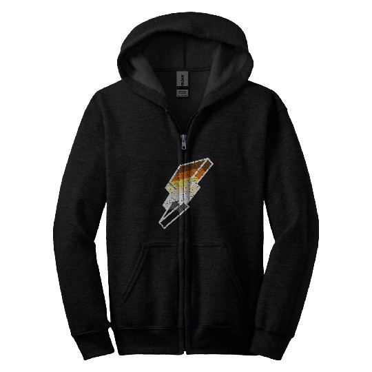 Bear Pet Subtle Bear Pride Flag Lightning Bolt Cute LGBTQ Parade Zip Hoodies