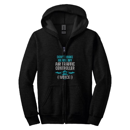 Air Traffic Controller Voice ATC Flight Control Zip Hoodies