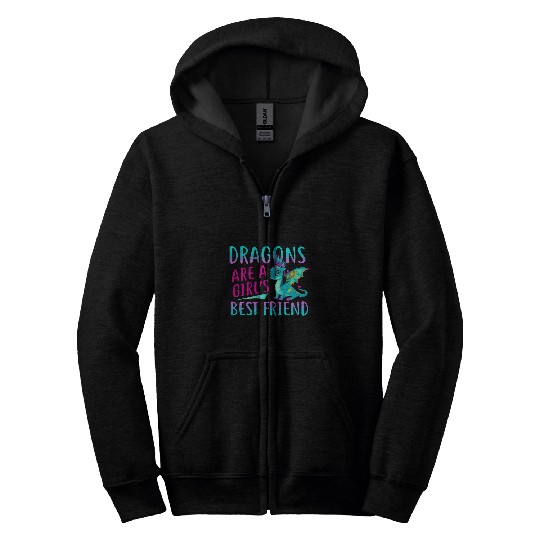Dragon Pet Are a Girl s bests Friend 6 Zip Hoodies