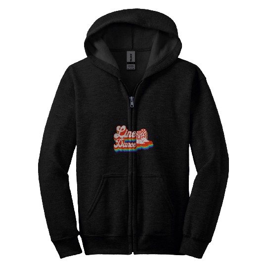 Line Dancing Dance Teacher Retro Lets Dance Zip Hoodies
