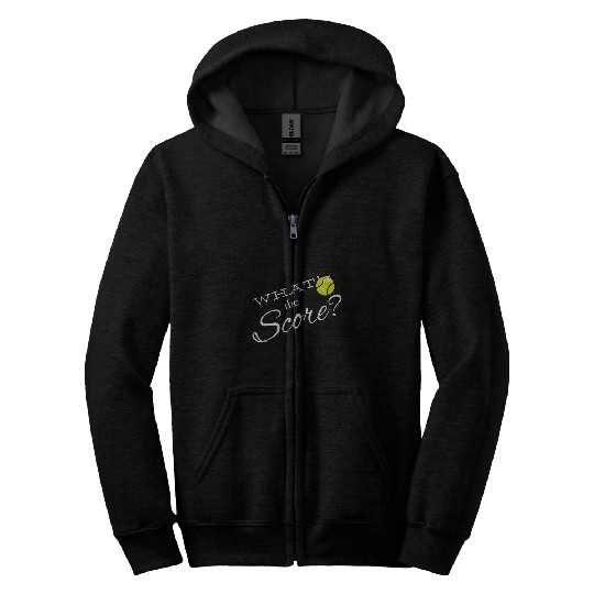 Funny Tennis Whats the Score Zip Hoodies
