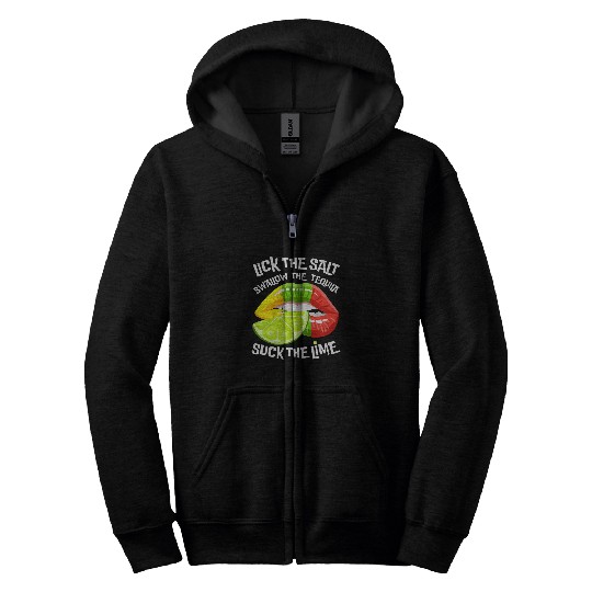 Wines Fun Funny Cinco de Mayo Lick The Salt Swallow Tequila Suck Lime Zip Hoodies