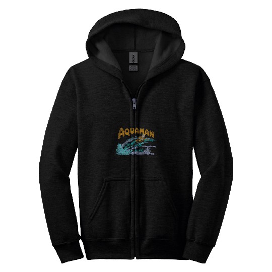 Aquaman Aqua Swim Zip Hoodies