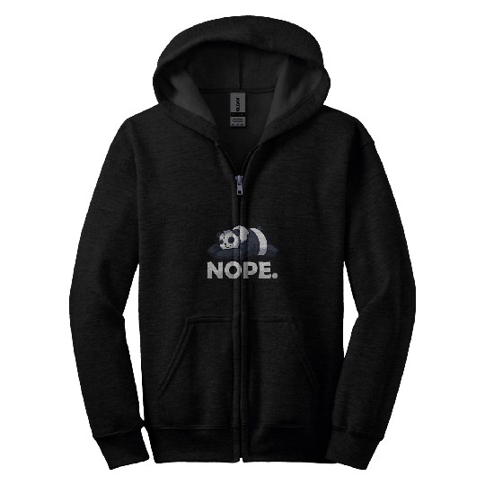 Panda Pet Funny Nope lazy Panda Bear Animal lover 8 Zip Hoodies