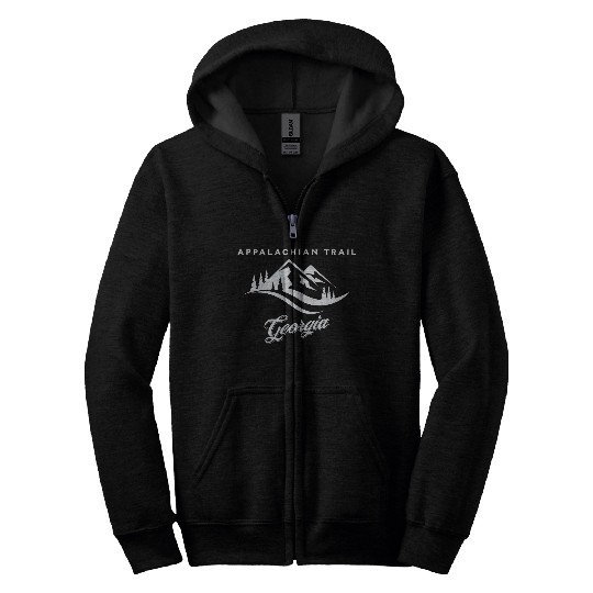 Appalachian Trail Georgia Hiking Scenic Trail Zip Hoodies