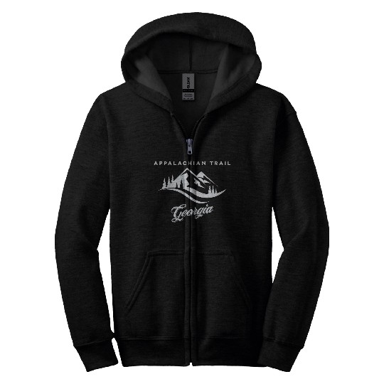 Appalachian Trail Georgia Hiking Scenic Trail Zip Hoodies