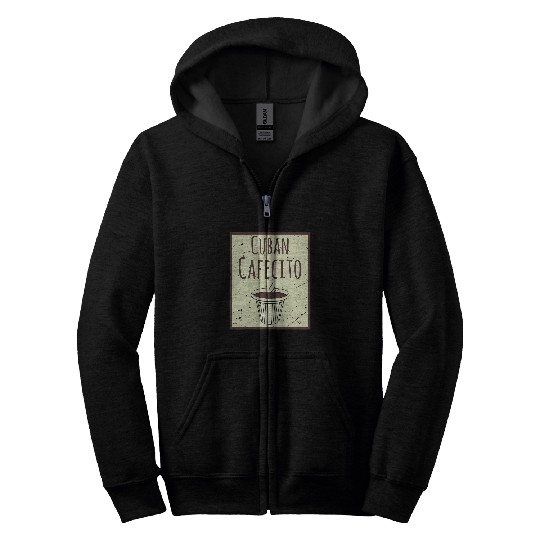 Coffee Fun vintages Cuban Coffee Picture Zip Hoodies