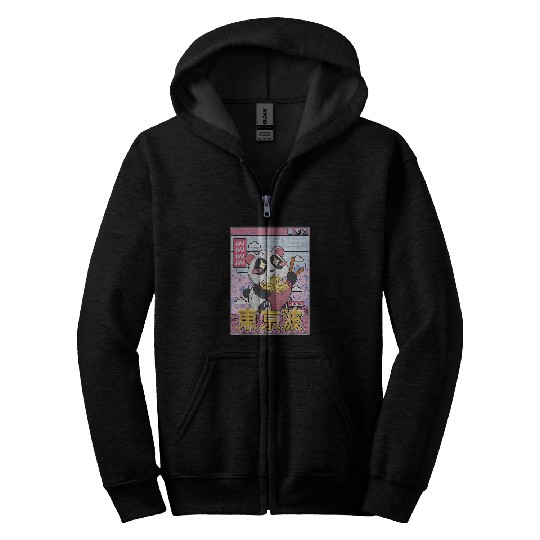 Panda Pet Ramen Japanese Kawaii Vaporwave Otaku Anime Girl 1 Zip Hoodies
